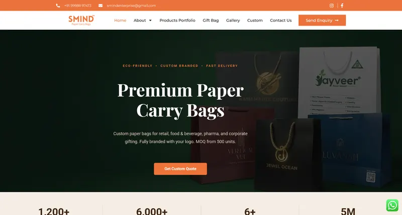 Smind Packaging website screenshot